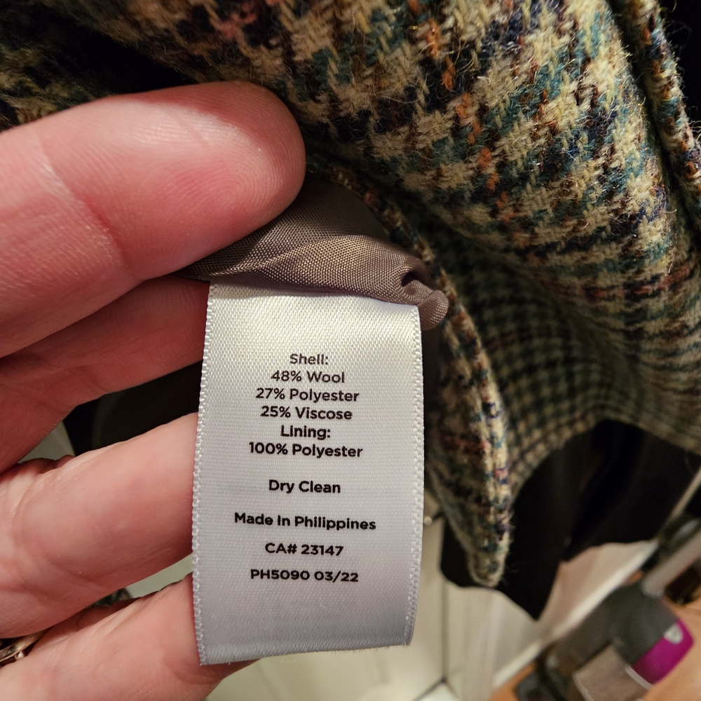 Equestrian Plaid Women's Jacket by Talbots 22W - Picture 7 of 10